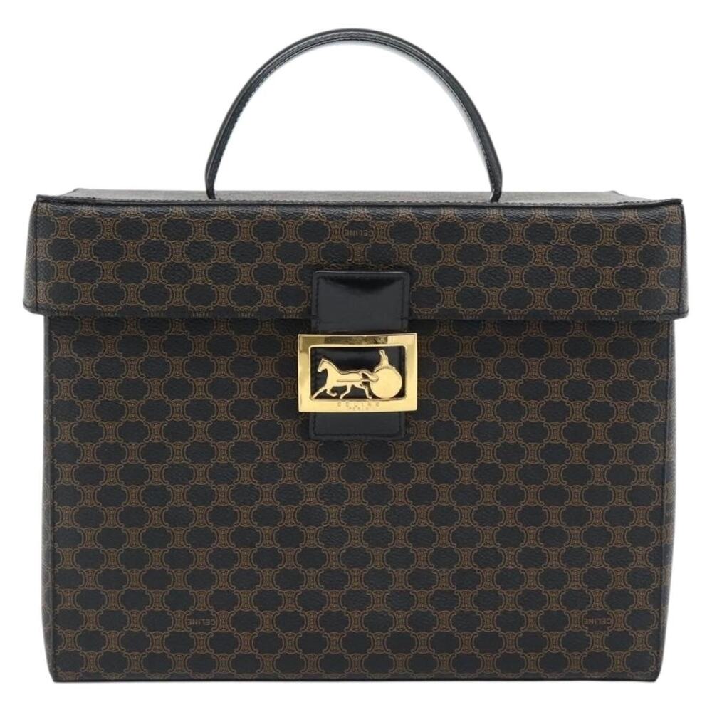 Celine Macadam Vanity Horse Carriage Bag Black